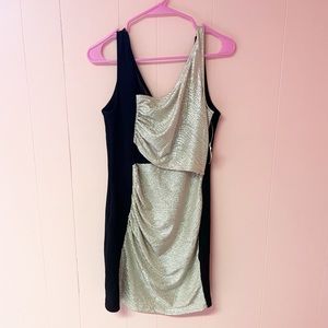 Gold and Black Dress